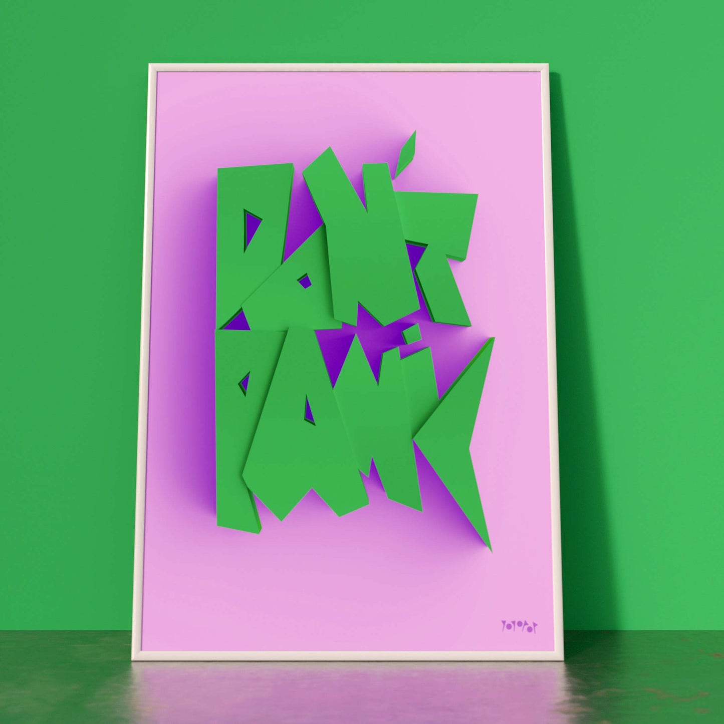 DON'T PANIC! GREEN FRIENDLY PRINT