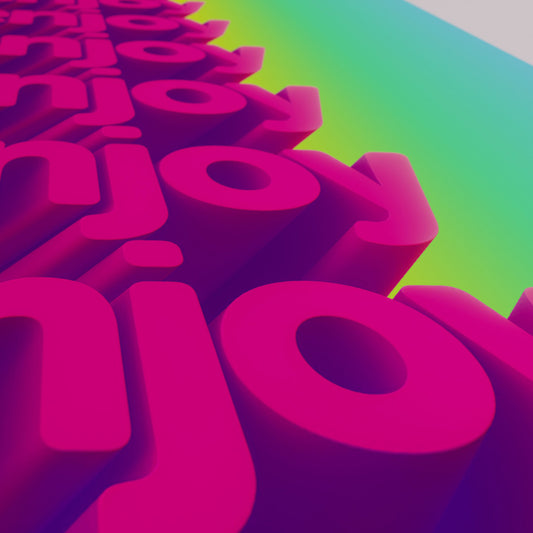 ENJOY! CITY BLOCK PRINT