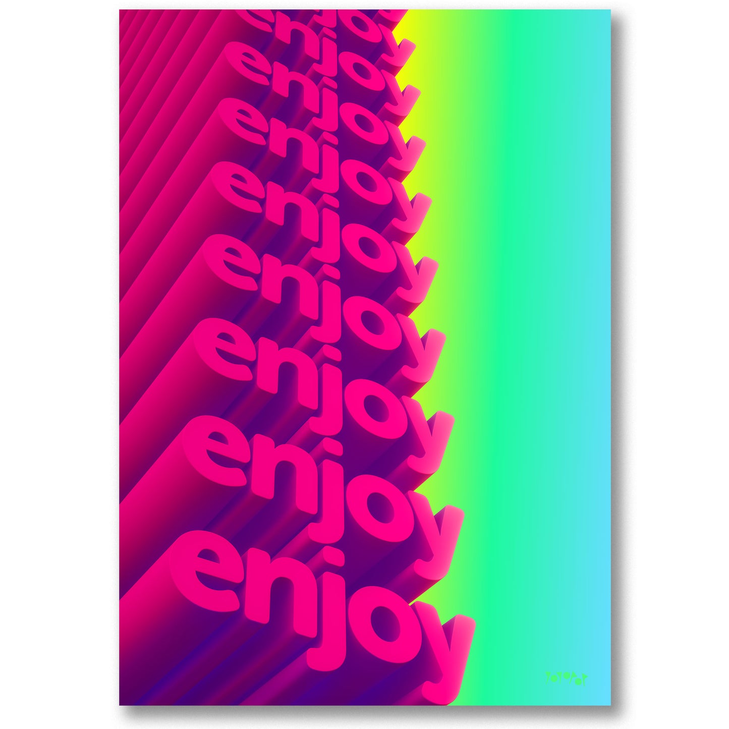 ENJOY! CITY BLOCK PRINT