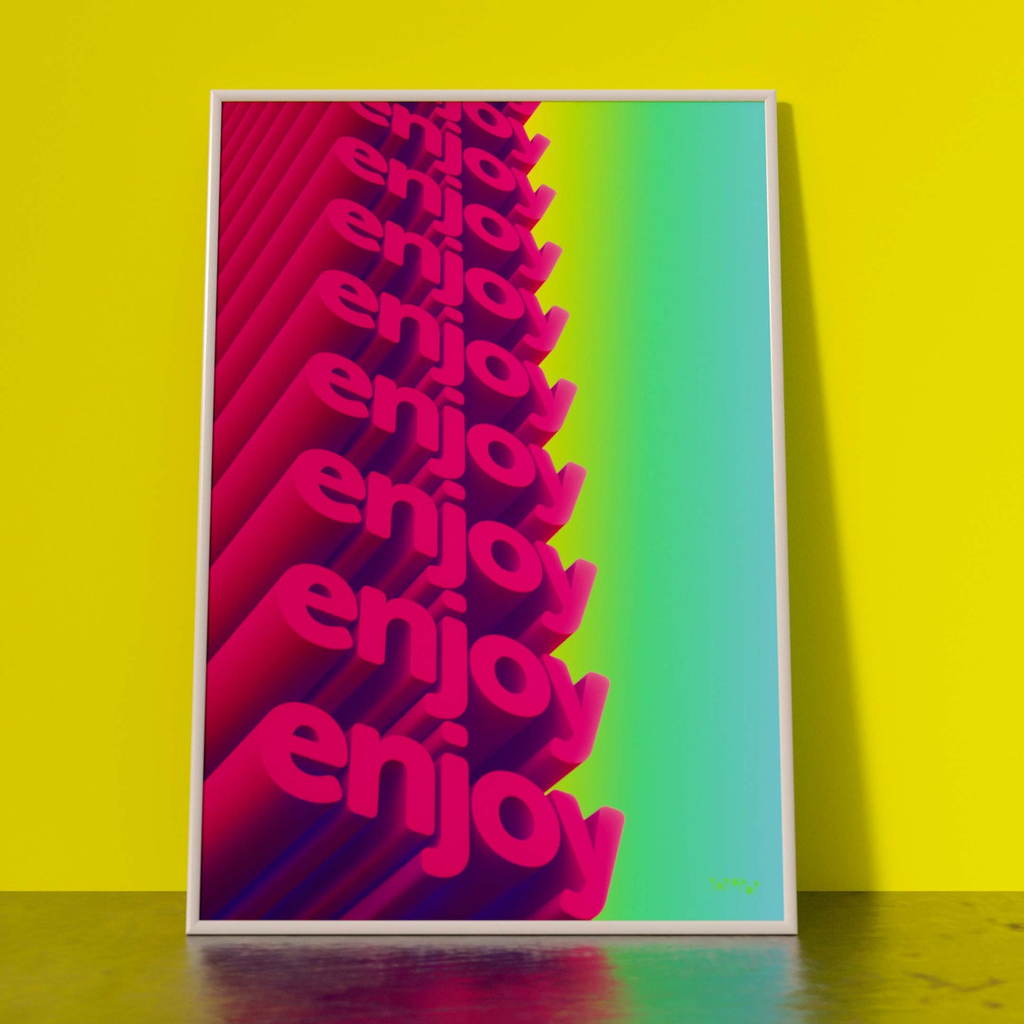 ENJOY! CITY BLOCK PRINT