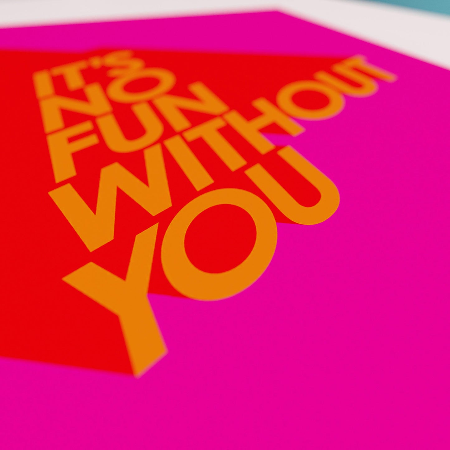 NO FUN! PINK POP PRINT