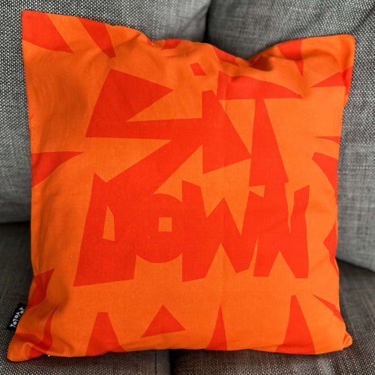 SIT DOWN ORANGE, ORANGE CUSHION