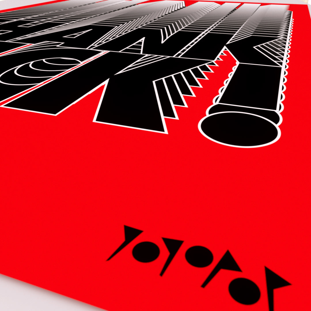 THANKF*CK RED BLACK PRINT