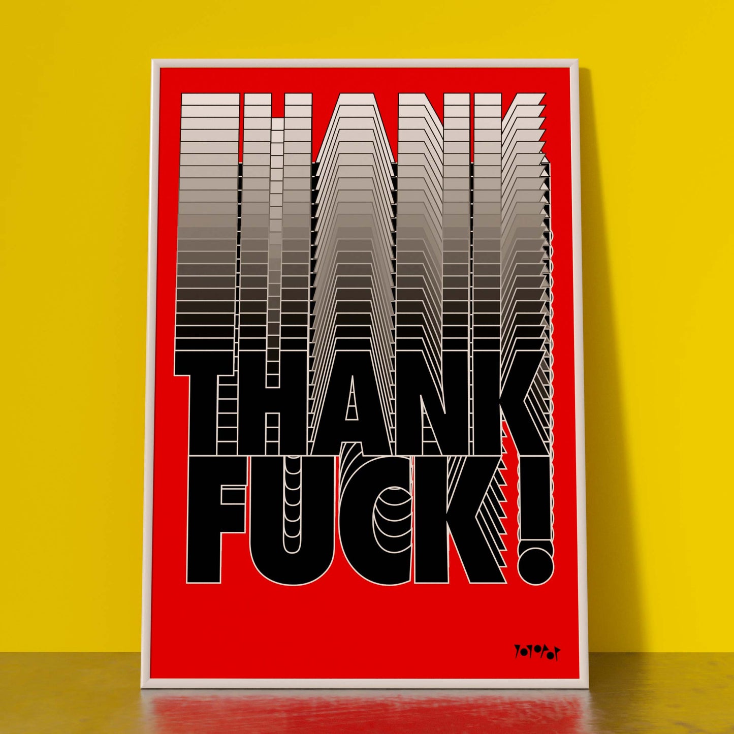 THANKF*CK RED BLACK PRINT