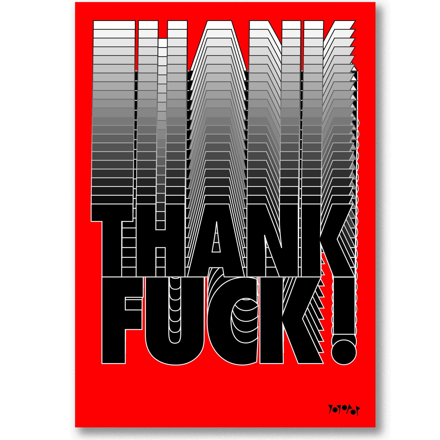 THANKF*CK RED BLACK PRINT