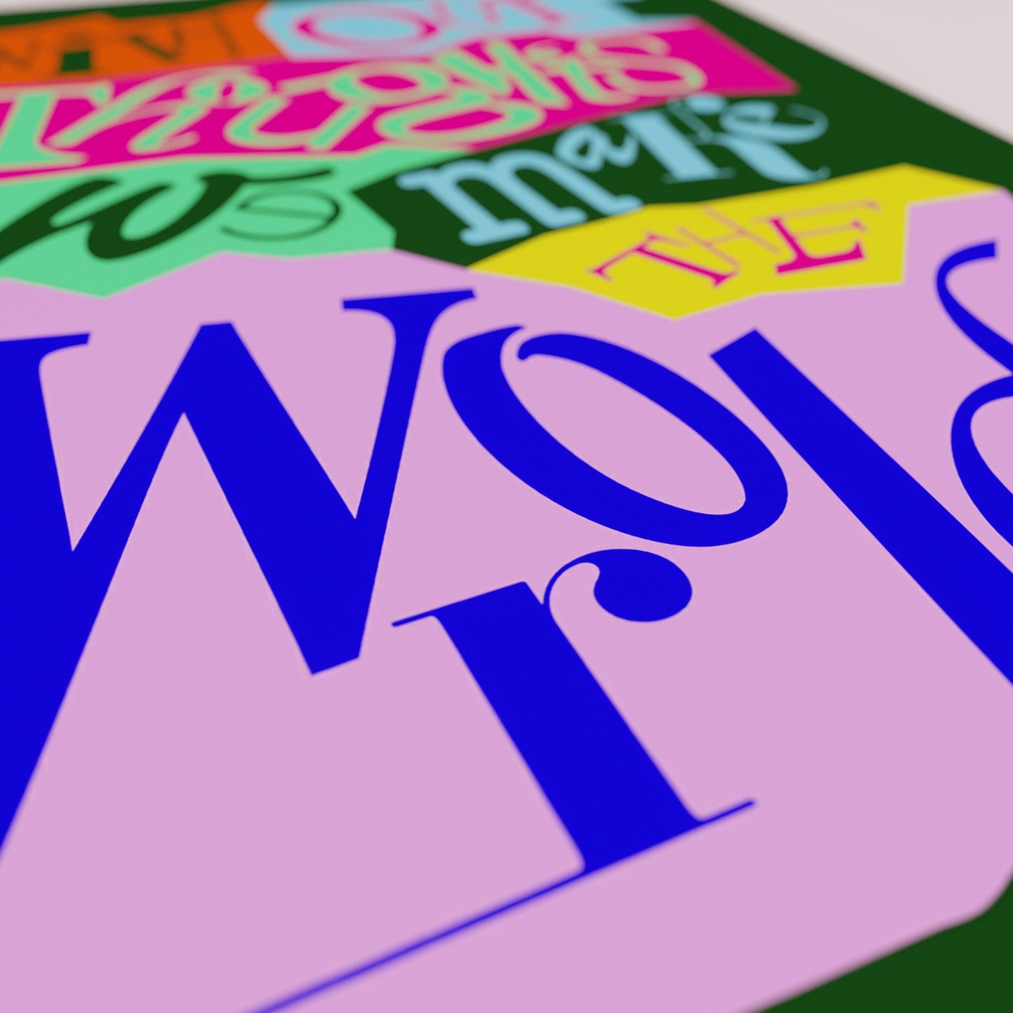 OUR THOUGHTS ALL GREEN PRINT