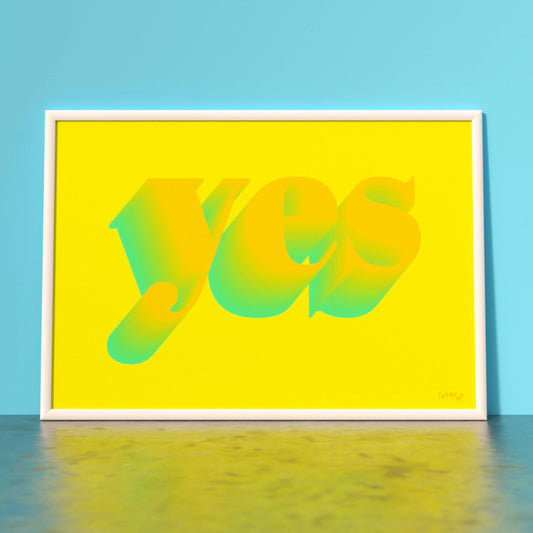 YES! LEMON YELLOW PRINT