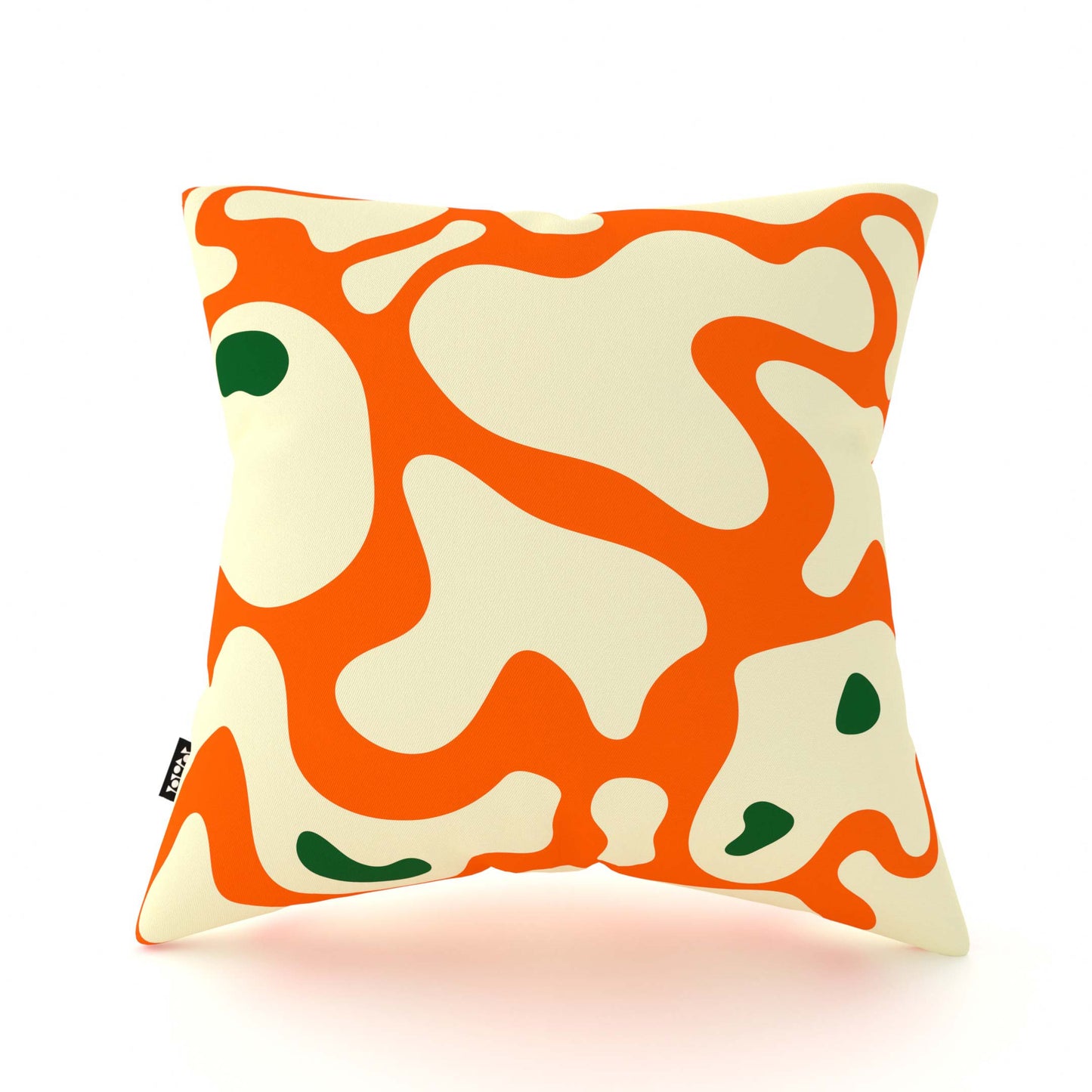'Camo' Orange&Cream Cushion